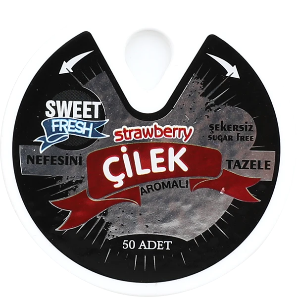 Çilek Aromalı Şekersiz Tablet Şekerleme küçük görsel