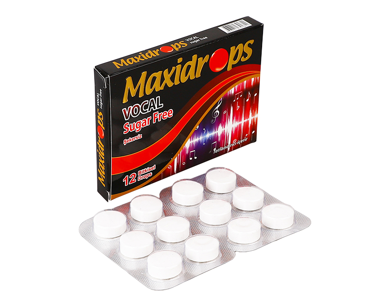 Maxidrops Vocal Şekersiz Boğaz Pastili