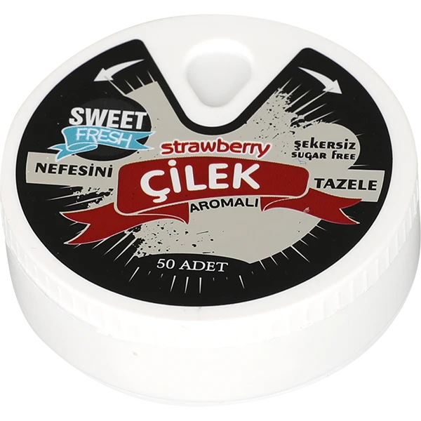 Çilek Aromalı Şekersiz Tablet Şekerleme küçük görsel
